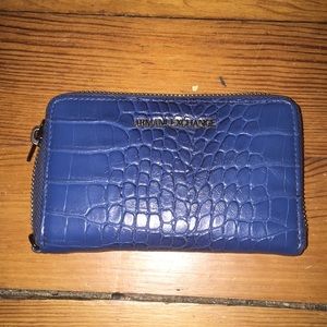 Blue Armani exchange snake skin wallet